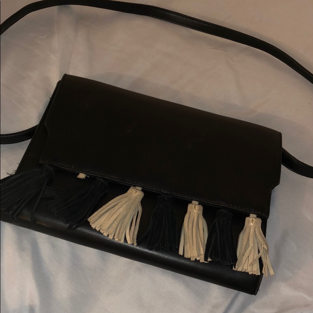 Black Lionel purse, Black and Tan tassels